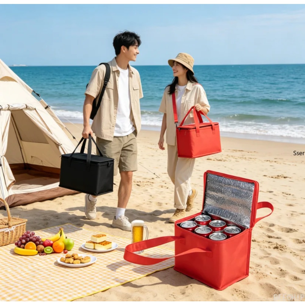 折りたたみ式断熱ポータブルランチクーラーバッグ ピクニック用 - Food Snacks Delivery のレビューと価格