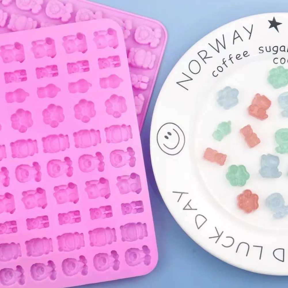 5 個のキャンディシリコンモールド 2 ドロッパーセット付き - Gummy Candy のレビューと価格