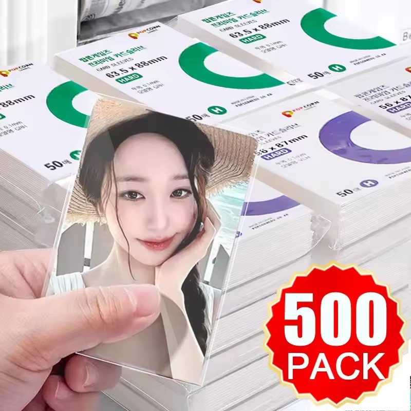 500枚入り 韓国製 カードスリーブ HD透明 K-POPア - Popcorn のレビューと価格